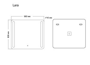 Зеркало GROSSMAN Lara 139080 90x80 в ванную от интернет-магазине сантехники Sanbest