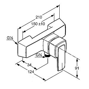 Смеситель для душа Kludi Q-beo 507140575 купить в интернет-магазине сантехники Sanbest