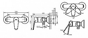 Смеситель для душа Bravat EMERALDA F9135147CP-01-RUS купить в интернет-магазине сантехники Sanbest