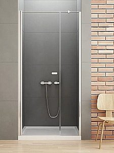 Душевая дверь NEW TRENDY NEW SOLEO PLUS D-0140A/D-0094B 110 стекло прозрачное/профиль хром купить в интернет-магазине Sanbest