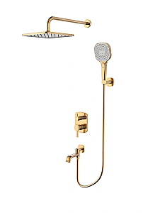 Душевая система Wonzon & Woghand Tetra WW-841224-BRG брашированное розовое золото купить в интернет-магазине сантехники Sanbest