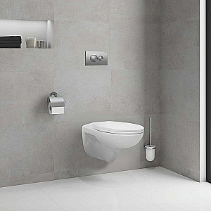 Унитаз подвесной с инсталляцией Loranto Fredo 4501+CS-WH8005 белый, безободковый, с крышкой микролифт купить в интернет-магазине Sanbest