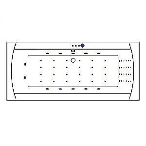 Ванна акриловая Excellent Aquaria Lux NANO WAEX.AQU18.NANO.GL 180x80 белая с гидромассажем купить в интернет-магазине Sanbest