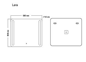 Зеркало GROSSMAN Lara 139080 90x80 в ванную от интернет-магазине сантехники Sanbest
