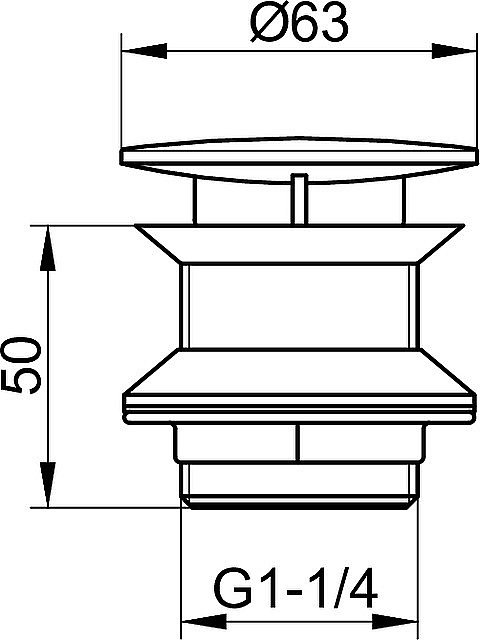 Донный клапан KEUCO 59904010000 хром купить в интернет-магазине сантехники Sanbest