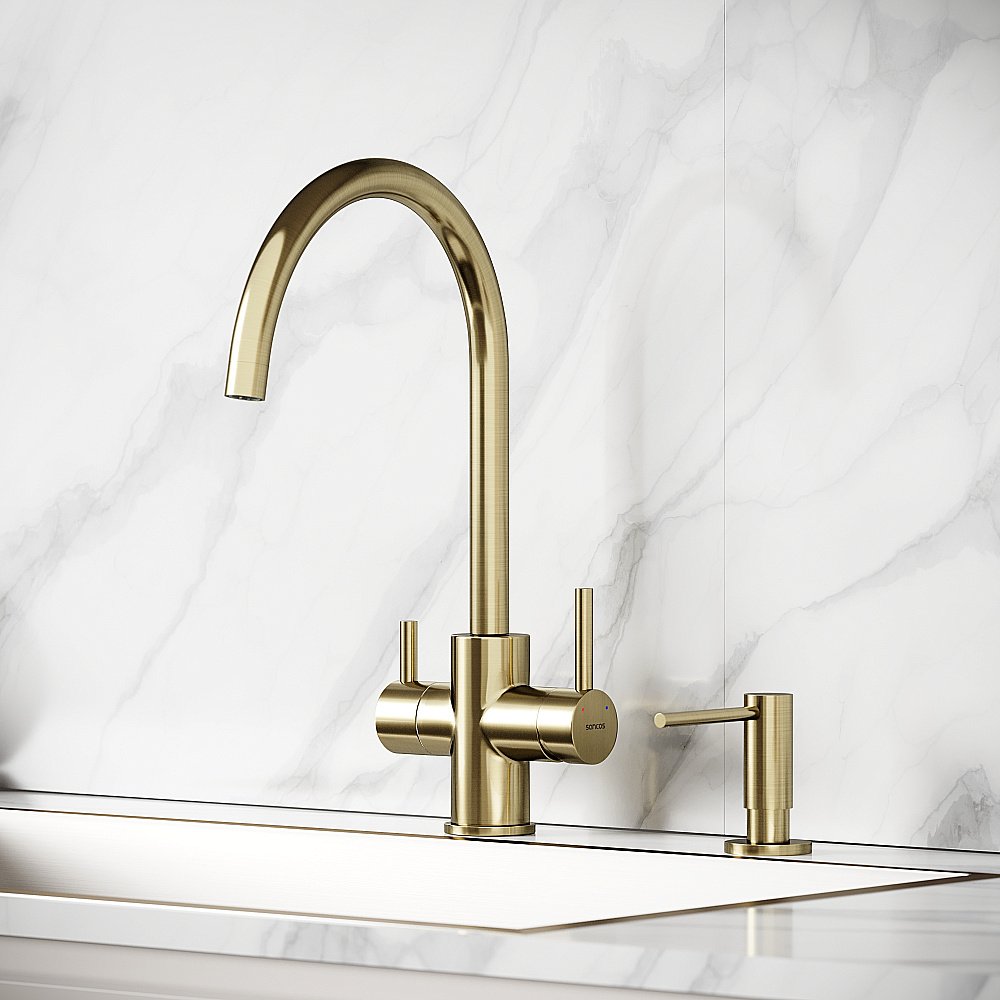 Смеситель для кухни Sancos Taper SC4012BG брашированное золото купить в интернет-магазине сантехники Sanbest