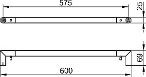 Полотенцедержатель KEUCO REVA 12801370600 черный матовый купить в интернет-магазине сантехники Sanbest