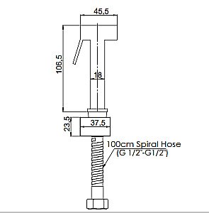 Гигиенический душ GPD STS03-A купить в интернет-магазине сантехники Sanbest