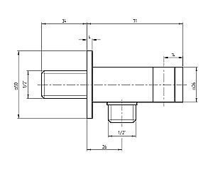 Штуцер с держателем душа Migliore RICAMBI 30892 хром купить в интернет-магазине сантехники Sanbest