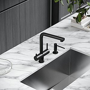 Смеситель для кухни Sancos Spin SC4015MB черный матовый купить в интернет-магазине сантехники Sanbest