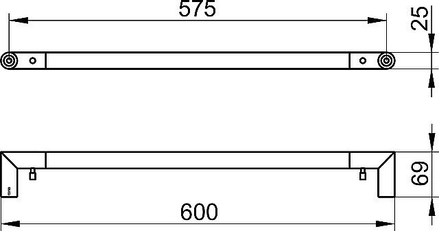 Полотенцедержатель KEUCO REVA 12801370600 черный матовый купить в интернет-магазине сантехники Sanbest