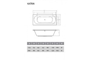 Ванна акриловая Relisan Katrin Гл000026032 170х75 купить в интернет-магазине Sanbest