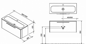 Тумба с раковиной Ravak Ring SD 800 белая для ванной в интернет-магазине Sanbest