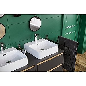 Тумба с раковиной Excellent TUTO MLEX.0104.600.GRBL 60 серый/дуб для ванной в интернет-магазине Sanbest