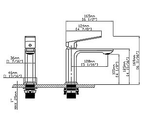 Смеситель для раковины Vincea Core VBF-4CO1CH хром купить в интернет-магазине сантехники Sanbest