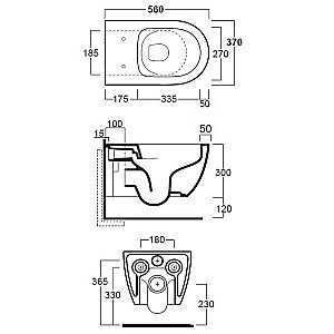 Унитаз подвесной Simas Trevi TRV18, безободковый, белый матовый купить в интернет-магазине Sanbest