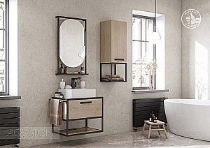 Тумба с раковиной Акватон Лофт Фабрик/Одри 65 дуб эндгрейн для ванной в интернет-магазине Sanbest