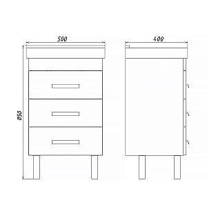 Тумба с раковиной Comforty Никосия-50Н 00-00017092 дуб белый для ванной в интернет-магазине Sanbest