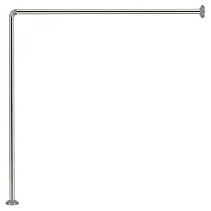 Карниз для поддона Aquatek Г-образный 100х100 KARN-000038 хром купить в интернет-магазине сантехники Sanbest