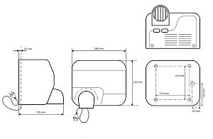 Автоматическая сушилка для рук Bemeta Hotel 924224141 нержавеющая сталь купить в интернет-магазине сантехники Sanbest