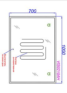 Зеркало Aqwella Vision 100 VIS0210AH в ванную от интернет-магазине сантехники Sanbest