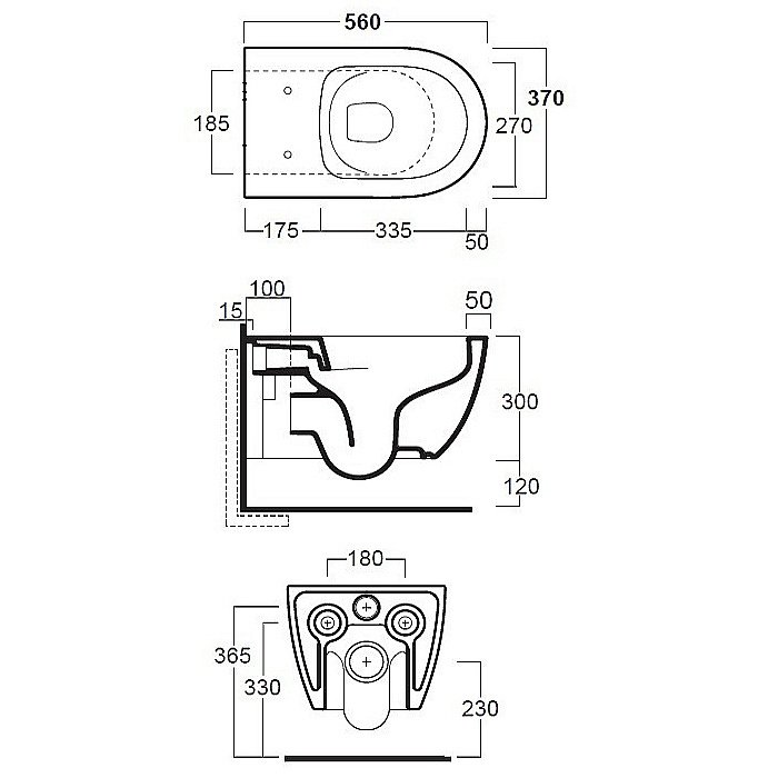 Унитаз подвесной Simas Trevi TRV18, безободковый, белый матовый купить в интернет-магазине Sanbest