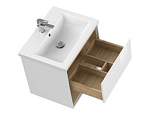 Мебель для ванной подвесная Cersanit LOUNA 60 белая для ванной в интернет-магазине Sanbest