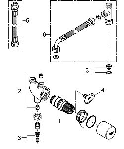Термостатический смеситель для раковины Grohe Grohtherm Micro 34487000 хром купить в интернет-магазине сантехники Sanbest