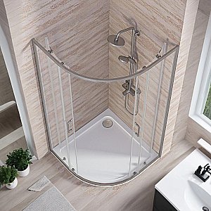 Душевой уголок Good Door Lite 90х90 ЛТ00002 стекло прозрачное/профиль хром купить в интернет-магазине Sanbest