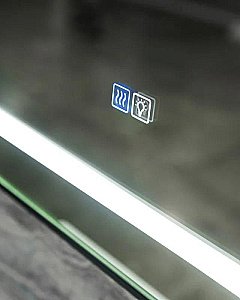 Зеркало BelBagno Kraft SPC-KRAFT-800-800-LED-TCH-WARM сатин в ванную от интернет-магазине сантехники Sanbest