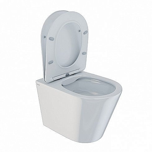 Унитаз подвесной IDDIS Calipso CALRDSEi25 безободковый, с крышкой микролифт купить в интернет-магазине Sanbest