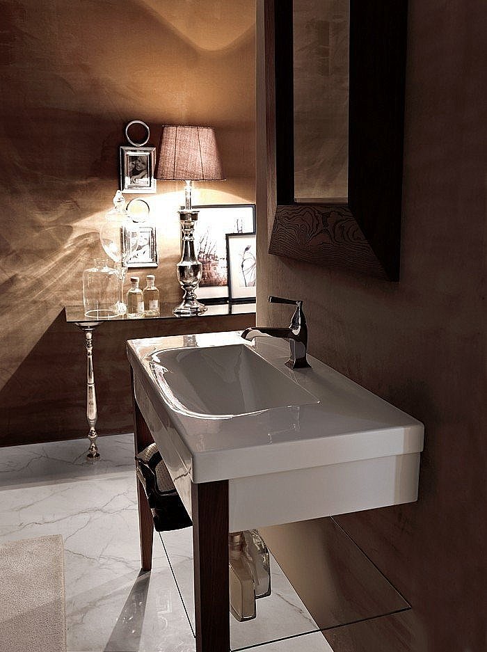 Раковина Kerasan Bentley 80 3930 bi*1 белая купить в интернет-магазине Sanbest