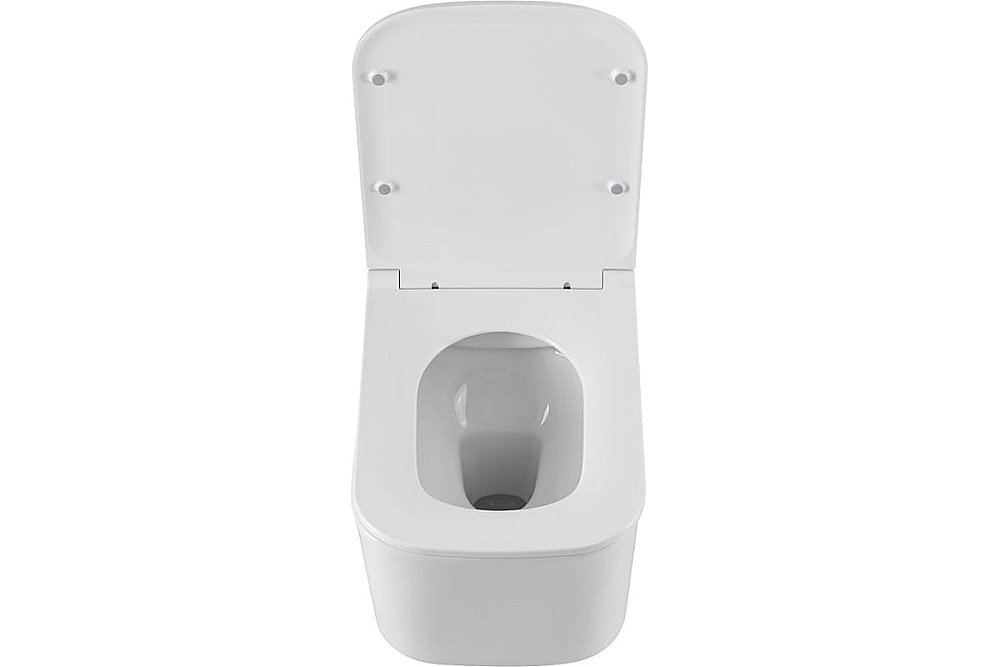 Унитаз подвесной Art&Max LATINA AM215CHR/SC белый, с сиденьем микролифт, безободковый купить в интернет-магазине Sanbest