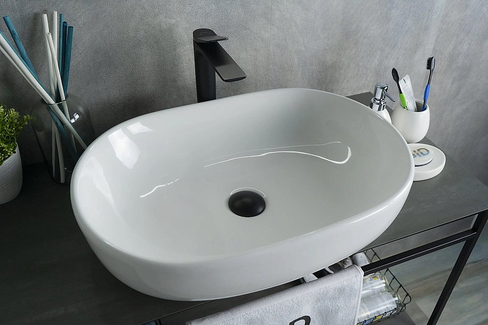 Раковина накладная Gid Lago 60 N9026a 51112 белая купить в интернет-магазине Sanbest