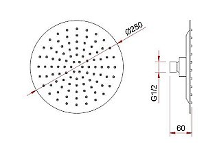 Душевая система Berges VENTAS 73007 хром купить в интернет-магазине сантехники Sanbest