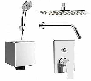 Душевая система Aquanet STATIC 2.03 257159 хром купить в интернет-магазине сантехники Sanbest