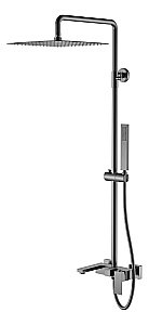 Душевая система Boheme Qubic 478-GM оружейная сталь матовая купить в интернет-магазине сантехники Sanbest