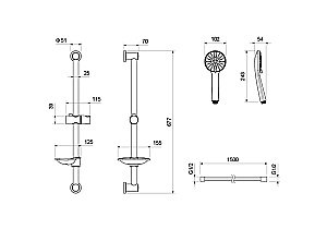 Душевой гарнитур Aquatek Бетта AQ2013MB черный матовый купить в интернет-магазине сантехники Sanbest