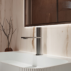 Смеситель для раковины Vincea Alto VBF-6AL1GM вороненая сталь купить в интернет-магазине сантехники Sanbest