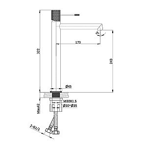 Смеситель для раковины Vincea Desire VBF-1D2BN брашированный никель купить в интернет-магазине сантехники Sanbest