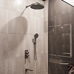 Душевая система Vincea Domus VSFW-5DM1GM вороненая сталь купить в интернет-магазине сантехники Sanbest