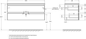 Тумба с раковиной Cezares Plane 120 белая для ванной в интернет-магазине Sanbest