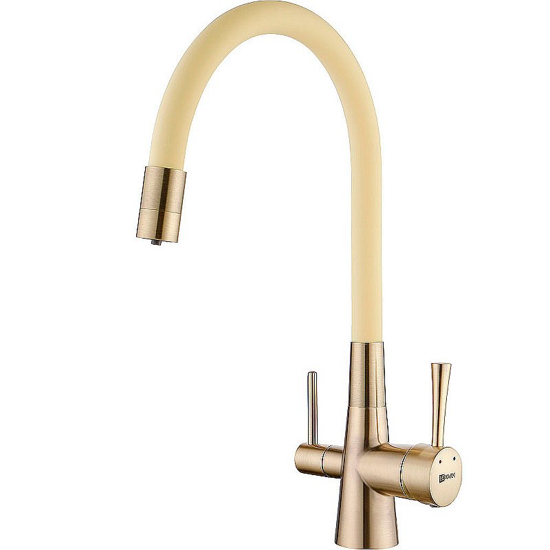 Смеситель для кухни Lemark Comfort LM3075B-Beige бронза/бежевый купить в интернет-магазине сантехники Sanbest