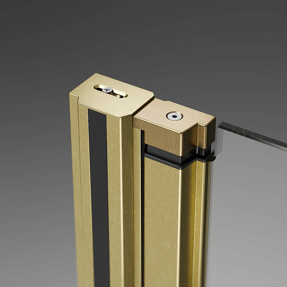Шторка для ванны Radaway Nes Brushed Gold PND II 120 стекло прозрачное/профиль брашированное золото купить в интернет-магазине Sanbest