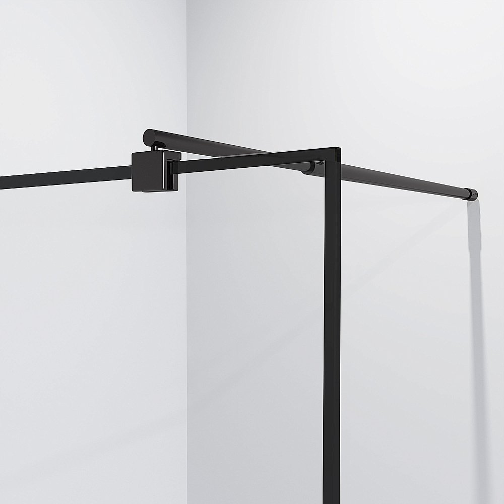 Душевое ограждение Nova NG-687-11BLACK, 110x195, прозрачное стекло купить в интернет-магазине Sanbest