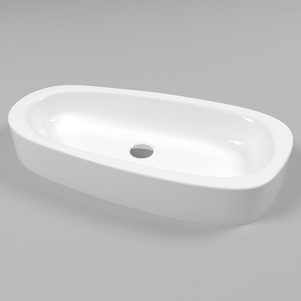 Раковина накладная WhiteCross MOONSTONE E 70 0731.070035.100 белая купить в интернет-магазине Sanbest