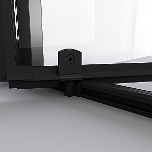 Душевой уголок Niagara Nova NG-85-10AB/NG-A90B-34 100х90 стекло прозрачное/профиль черный матовый купить в интернет-магазине Sanbest