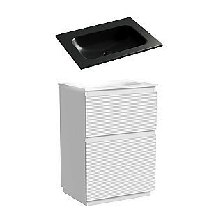 Тумба с раковиной Sancos FOLK Floor FL60FW/CN7011MBwx 60 Bianco для ванной в интернет-магазине Sanbest