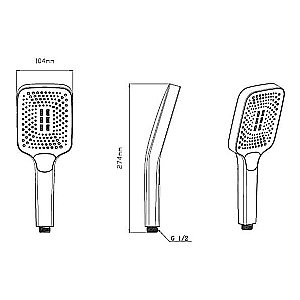 Душевая система Vincea VSFW-4311GM вороненая сталь купить в интернет-магазине сантехники Sanbest