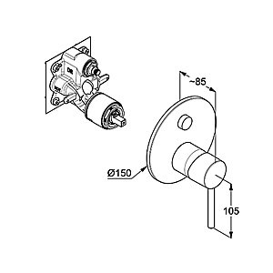 Смеситель для душа Kludi Bozz 387593976 черный матовый купить в интернет-магазине сантехники Sanbest